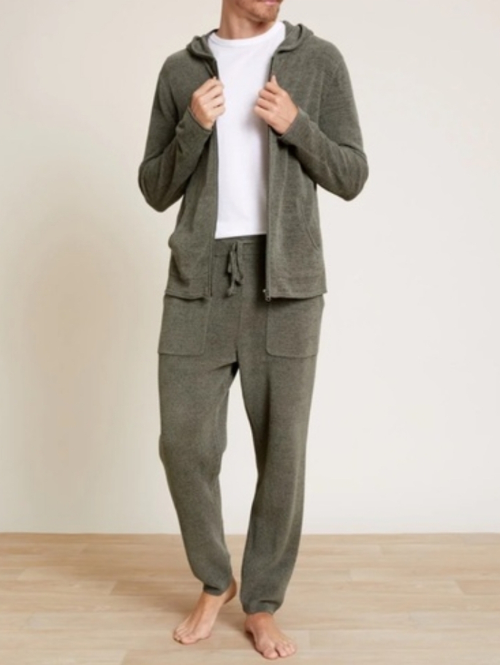 Barefoot Dreams CozyChic Ultra Lite Men’s Patch Pocket Jogger Size Medium